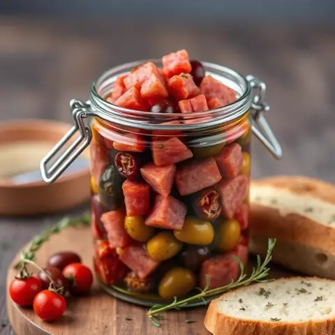Palito chimichurri em conserva de pimentão