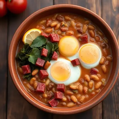Caldo de feijão com nozinho defumado