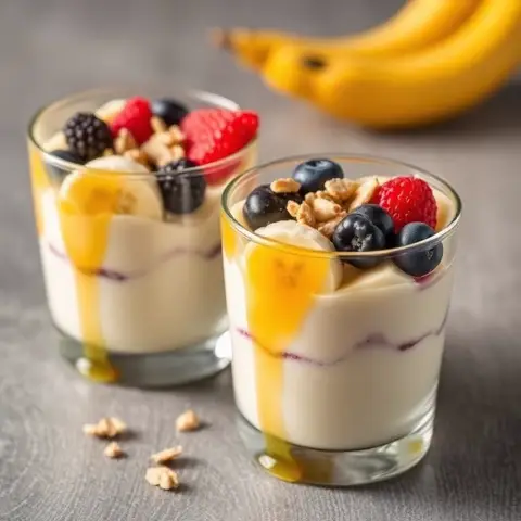 Sobremesa de copo com goiabada e creme